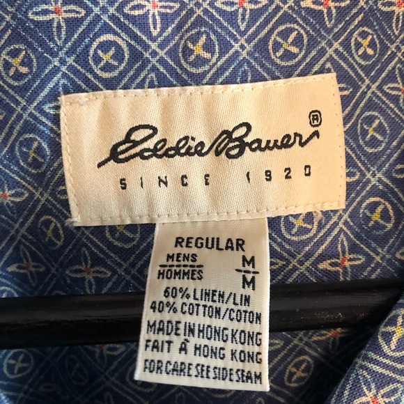 Vintage Eddie Bauer Linen Camp Shirt - Picture 2 of 4
